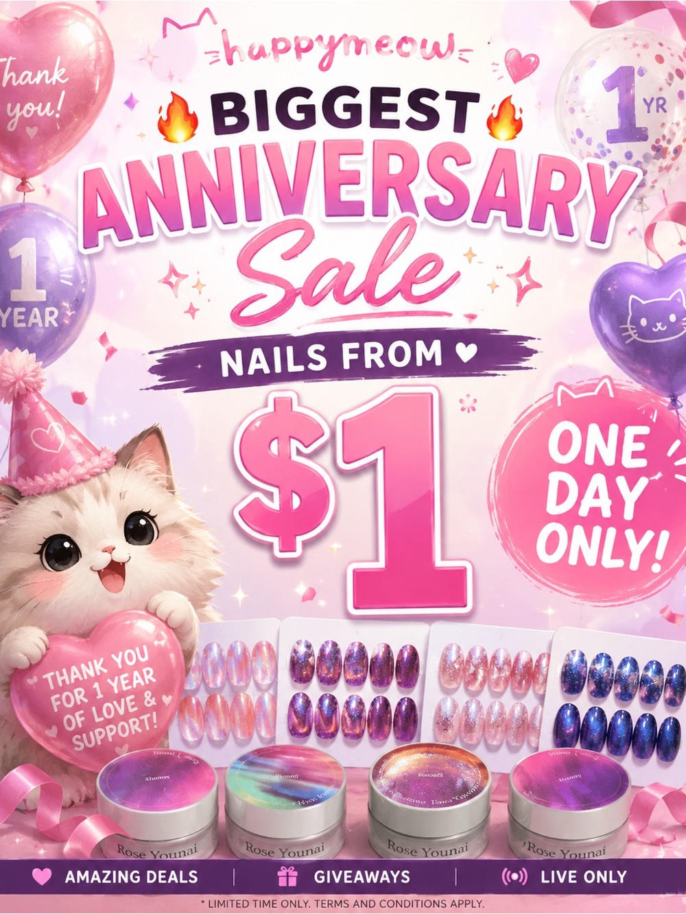 06/14 Live 🐈Happymeow’s 1st Birthday